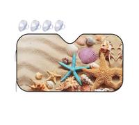 Shells On The Beach Printing Upgrade Car Windshield Sun Shade Protect Car From Sun Rays Heat Damage,Vehicle Accessories