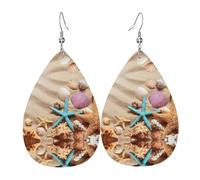 Shells On The Beach Trendy Leather Teardrop Earring Lightweight Bohemian Earrings Set Jewelry Gift For Women Girl