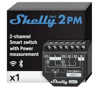 Shelly 2PM Gen3 - Wi-Fi Smart Roller Shutter Switch Module, Power Metering, 2 Channels, 16A, Motorized Blinds & Curtains Control, Alexa & Google Home, No Hub Required, Smart Home