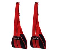 SHELLY Ab Slings Straps Premium Hanging Ab Straps for Abdominal Muscle Building Arm Support for Ab Workout Pull Up Bar Attachment Heavy Duty Carabiners, Hanging Leg Raiser Ab Workout Pullup (Red)