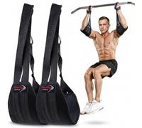 SHELLY Ab Slings Straps - Premium Hanging Ab Straps for Abdominal Muscle Building, Arm Support, Leg Raiser, Pull Up Bar Attachment, Heavy Duty Carabiners