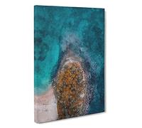 Shelly Beach In Australia Canvas Print | Gallery Wrapped 30mm Frame Wall Art | 30x20 inches | Ready to Hang | Coastal Seascape Picture | Living Room Bedroom Lounge Office