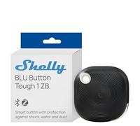 Shelly BLU Button Tough 1 ZB Black - Bluetooth & Zigbee Smart Button, IP54, Long Range, Remote Control, Multi-Click Activation, Encryption, Gateway Required, Scene Activation, Beacon Mode