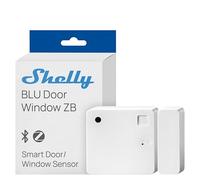 Shelly BLU Door/Window ZB White - Bluetooth & Zigbee Smart Door & Window Sensor, LUX Sensor, Measures Tilt Angle, Home Safety, Immediate Response, Gateway Required, Long Battery Life, Scripting