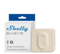 Shelly BLU H&T ZB Ivory - Smart Zigbee & Bluetooth Temperature and Humidity Sensor, Thermometer and Hygrometer, IP54 rated, Encryption, Indoor & Outdoor Use, Smart Home Automation, Gateway Required