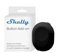 Shelly Button Add-on Black - Mounting Add-on, Retrofit-ready Design, Pre-installed Cables, Home Automation, Smart Home & Lighting