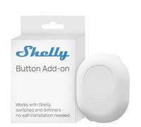 Shelly Button Add-on White - Mounting Add-on, Retrofit-ready Design, Pre-installed Cables, Home Automation, Smart Home & Lighting