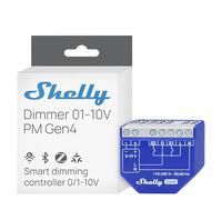 Shelly Dimmer 0/1-10V PM Gen4 - WiFi Smart LED Dimmer Switch, 0-10V & 1-10V Drivers, Power Metering, In-Wall, Smart Home, Zigbee, Matter, Home Assistant, Alexa & Google Home