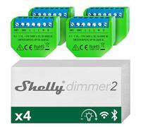 Shelly Dimmer 2 | WiFi Smart Dimmer Switch | No Neutral Wire Required | Home Automation | Alexa & Google Home | iOS Android App| No Hub Required | Wireless Switch | Dimmable Lights (4 pack)