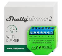 Shelly Dimmer 2 | WiFi Smart Dimmer Switch | No Neutral Wire Required | Home Automation | Compatible with Alexa & Google Home | iOS Android App| No Hub Required | Wireless Switch | Dimmable Lights