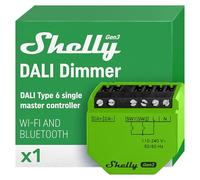 Shelly DALI Dimmer Gen3, Wi-Fi LED Control Gear, DALI Network of Lights, Integrated Bus Power Supply, KNX Support, Remote Control, DALI Part 207 Gear, No Hub Required, Alexa & Google Home