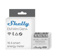 Shelly EM Mini Gen4 - Wi-Fi Smart Energy Meter, 1 Channel up to 16A, No Switch Included, Ampermeter, Voltmeter, No Hub Required, Matter-Certified, Alexa, Google Home, Zigbee