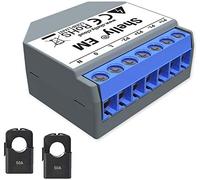 Shelly EM Power Meter with 2 x 50 Amp, Modern Design, Battery Powered, Ammeter