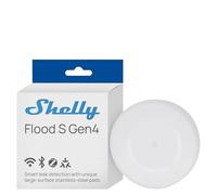 Shelly Flood S Gen4 - Smart Wi-Fi Bluetooth Zigbee Matter Water Leak Sensor, IP67, Stainless Steel Sensor Pads, Leak & Rain Detection, 3 Alarm Modes, Buzzer, Home Assistant, Alexa, Google, Apple Home