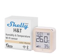 Shelly H&T Gen3 Mocha | Wi-Fi Smart Temperature & Humidity Sensor | Remote Control & Monitoring | Smart Scenes | Notification Alerts | Free Data Storage Export | No Hub Required | Alexa & Google Home