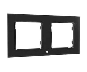 SHELLY Home Accessories Wall Frame 2 Inch WANDTASTER RAHMEN 2-FACH Schwarz