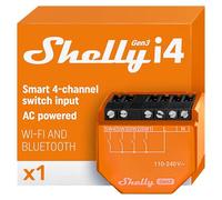 Shelly i4 Gen3, Wi-Fi 4-digit input controller for Shelly Smart Switches, 110-240 V, Home automation, Compatible with Alexa and Google Home, iOS Android, No Hub Required, Remote control, Multi-click
