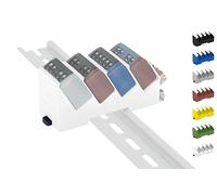 Shelly-Mini Quadro DIN Rail Mount / Adaptor DIN Rail Bracket (35 mm) (White (Prime))