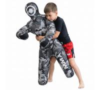Shelly MMA Grappling Dummy for Kids BJJ Punching Bag Wrestling Buddies Brazilian JIU Jitsu Standing Position Dummy Martial Arts Boxing Karate Training Dummies - UNFILLED (Gray Camo)