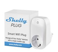 Shelly Plug, Wi-Fi Smart Socket with Power Metering, Supports up to 3000W (16A), Smart Scenes and Schedules, Remote control with app, iOS Android, Timer Function, Works with Alexa Google Home