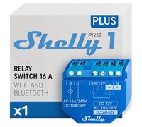 Shelly Plus 1 | WiFi & Bluetooth Smart Relay Switch| Home Automation| Compatible with Alexa & Google Home| iOS Android App| No Hub Required| Wireless Switch| DIY Remote Control Garage Door