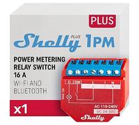 Shelly Plus 1PM | WLAN & Bluetooth Relay Switch With Power Metering | Smart Home Switch | Works With Alexa & Google Home | iOS & Android App | No Hub Required | DIY Lamp Control