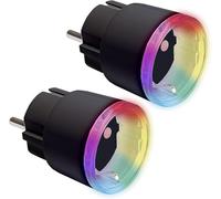 Shelly Plus Plug S Dual Pack - Smart Socket Works with Alexa and Google Home, Programmable Voice Control, Bluetooth; Wi-Fi Device for Device Automation, Black