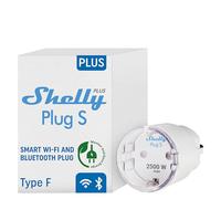 Shelly Plus Plug S White | Smart Socket Works | With Alexa & Google Home | Programmable Socket With Voice Control | Bluetooth and Wi-Fi Device For Automating Device Power Measurement