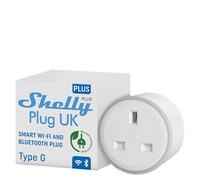 Shelly Plus Plug UK, Smart Wi-Fi Outlet with Power Metering, Remote Control Socket, Max 3000W, Custom Schedules, Home Automation(13A) Compatible with iOS, Android, Alexa, Google Home, SmartThings