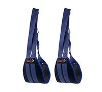 SHELLY Premium Hanging Ab Straps for Abdominal Muscle Building and Workout, Arm Support, Pull Up Bar and Leg Raiser Attachment (Blue)