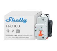 Shelly Pro 1CB C10A - Smart 1-Pole Miniature Circuit Breaker MCB with Wi-Fi Bluetooth and Ethernet, Overvoltage Undervoltage Protection, 10A Type C 6kA, DIN Rail, Alexa Google Home SmartThings