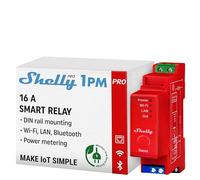 Shelly Pro 1PM - Wi-Fi Bluetooth Smart Relay Switch With Power Metering, Home Automation, Alexa & Google Home Compatible, iOS Android App, No Hub Required, Wireless Light Control