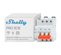 Shelly Pro 3CB C32A - Smart 3-Pole Miniature Circuit Breaker MCB with Wi-Fi Bluetooth and Ethernet, Overvoltage Undervoltage Protection, 32A Type C 6kA, DIN Rail, Alexa Google Home SmartThings