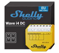 Shelly Wave i4 DC, 4-digital inputs Controller for Advances Action Control, Home Automation, 5-24 V DC, Z-Wave Hub Required, Advanced Scene Activation, Remote Control, Multi-Click