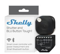 Shelly Shutter & Shelly BLU Button Tough1 (Bundle) - Wi-Fi Smart Roller Shutter Switch, 2 Channels, 4A, Consumption Monitoring, Curtains, Covers and Venetian Blinds, No Hub Required, Alexa & Google