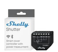 Shelly Shutter - Wi-Fi Smart Roller Shutter Switch, 2 Channels, 4A, Power & Consumption Monitoring, Curtains, Covers and Venetian Blinds, Home Automation, No Hub Required, Alexa & Google Home