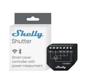 Shelly Shutter - Wi-Fi Smart Roller Shutter Switch, 2 Channels, 4A, Power & Consumption Monitoring, Curtains, Covers and Venetian Blinds, Home Automation, No Hub Required, Alexa & Google Home