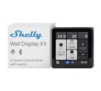 Shelly Wall Display X1i Black - Smart Home Control Panel with 4 Inch Touchscreen, Wi-Fi 6 Dual Band, Bluetooth 5.0, Quad-Core CPU, Built-in 5A Relay, Gesture Sensor, Alexa Google Home SmartThings