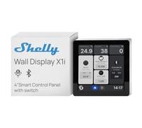 Shelly Wall Display X1i Silver - Smart Home Control Panel with 4 Inch Touchscreen, Wi-Fi 6 Dual Band, Bluetooth 5.0, Quad-Core CPU, Built-in 5A Relay, Gesture Sensor, Alexa Google Home SmartThings