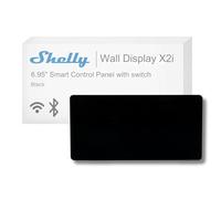 Shelly Wall Display X2i Black - Wi-Fi Smart Home Control Panel, Touch Screen Colour Display 6.95", Relay 5A, LUX & G-Sensor, Wireless Control Smart Devices, Alexa & Google, Home Assistant