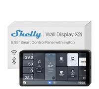 Shelly Wall Display X2i Black - Wi-Fi Smart Home Control Panel, Touch Screen Colour Display 6.95", Relay 5A, LUX & G-Sensor, Wireless Control Smart Devices, Alexa & Google, Home Assistant