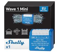 Shelly Wave 1 Mini - 1-channel Smart Z-Wave Switch with Dry Contacts, 8A, Light and Garage door remote control, Z-Wave Hub required, Low Power consumption, Android app, SmartStart setup