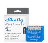 Shelly Wave 1 Mini LR - Z-Wave Long Range, Smart Relay Switch, 1 Channel, 8A, Dry Contacts, Garage Door Remote Control, Lights & Heating, Home Automation, SmartStart, Z-Wave Hub Required