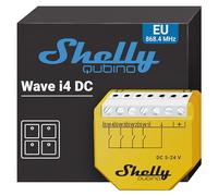 Shelly Wave i4 DC, 4-digital inputs Controller for Advances Action Control, Home Automation, 5-24 V DC, Z-Wave Hub Required, Advanced Scene Activation, Remote Control, Multi-Click