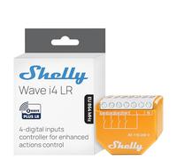 Shelly Wave i4 LR - Z-Wave Long Range, 4-Input Smart Scene Controller, 16 Actions, Push Button Compatible, Lights & Blinds Control, Home Automation, Home Assistant, SmartStart, Z-Wave Hub Required