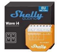 Shelly Wave i4, Z-Wave 4 Digital Input Control For Advanced Action Control, Z-Wave Hub Required, Advanced Scene Activation, Remote Control, Multi-Click, Low Power Consumption, Home Automation