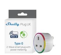 Shelly Wave Plug UK LR - Type G Long Range Smart Z-Wave Outlet with Power Metering, Remote Control Socket, Max 3000W 13A, Z-Wave Hub Required, LED indications, Custom Schedules, Home Automation