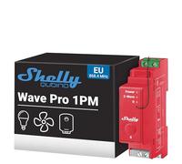 Shelly Wave Pro 1PM - 1-Channel Z-Wave Smart Switch Module with Power Metering, High reliability, DIN rail mountable, Extended Network Repeater, SmartStart Set-up
