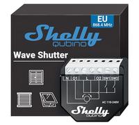 Shelly Wave Shutter - Z-Wave Roller Shutter Switch Module With Power Metering, 2 channels - 10A each, Remote control blinds, shades and awnings, Slat angle control, SmartStart Setup