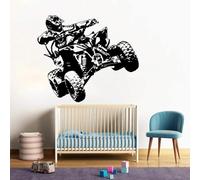 SHELOG Extreme Sports Quad Rider Quad Bike Wall Sticker Bedroom Off-Road Racing Kids Room Playroom Wall Art Decal